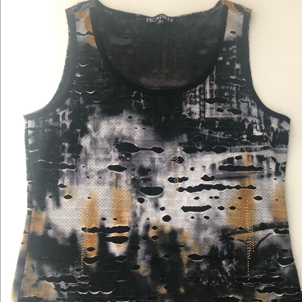 Piccadilly Dressy, Sleeveless textured Top